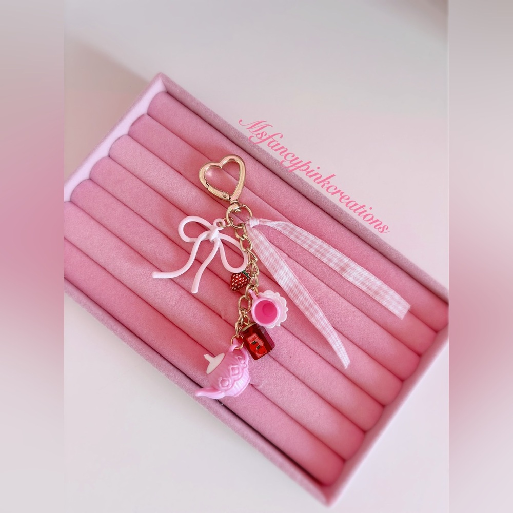 Coquette Tea Time keychain